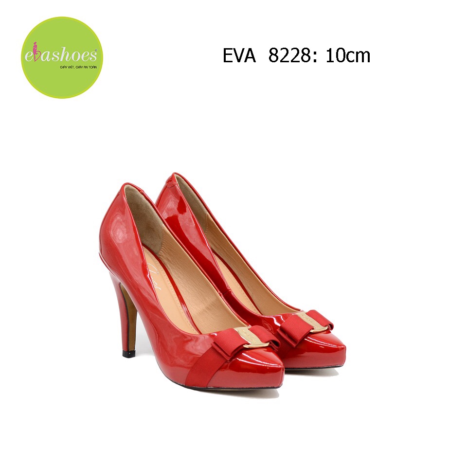 Giày cao gót nữ EVA8228 có nơ duyên dáng.